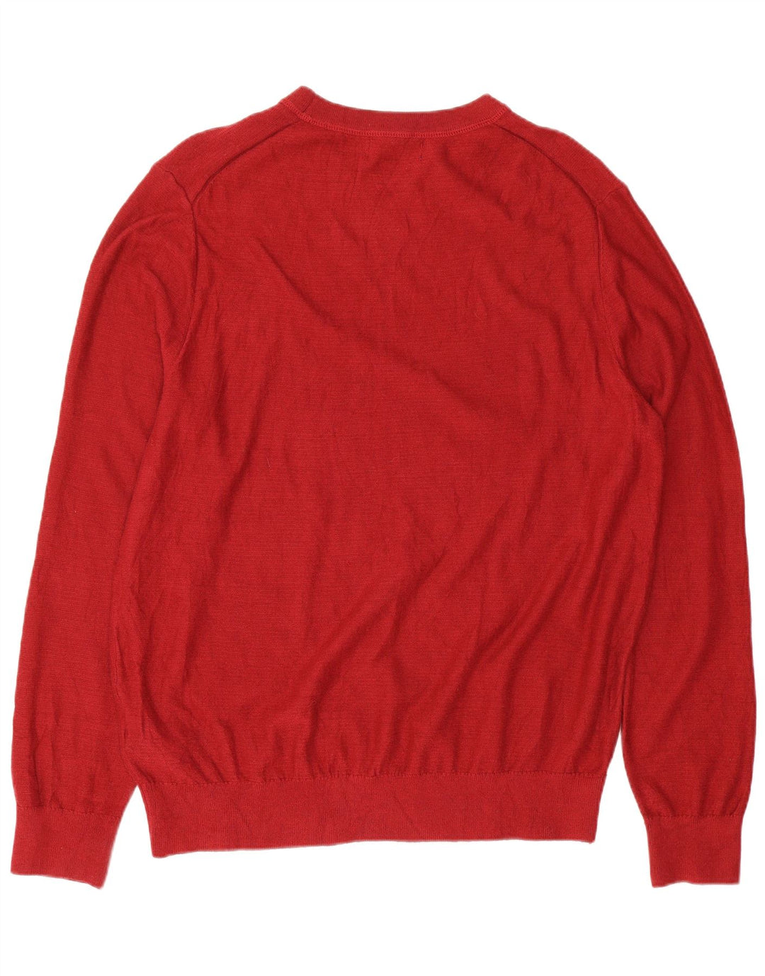 Nautica Herren-Pullover mit Rundhalsausschnitt, reguläre Passform, mittelrote Baumwolle