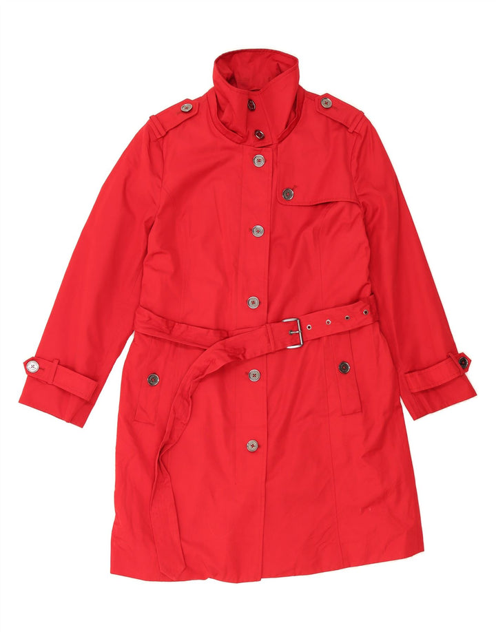 MICHAEL KORS Womens Trench Coat UK 16 Large Red Cotton Vintage Michael Kors and Second-Hand Michael Kors from Messina Hembry 
