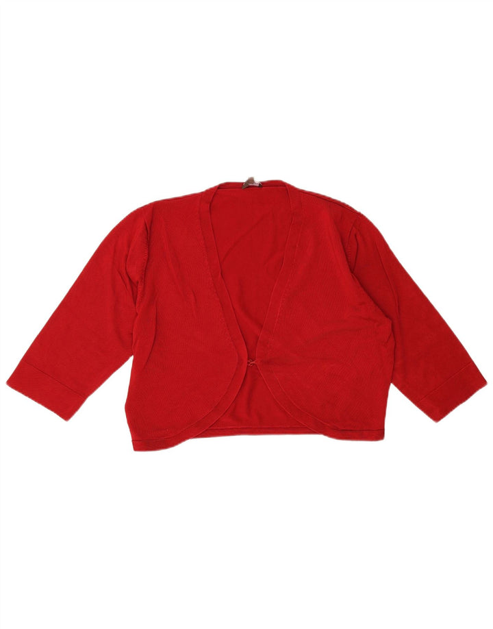 Phase Eight Damen-Cardigan mit 3/4-Ärmeln, bauchfrei, Gr. 14, Mittelrot