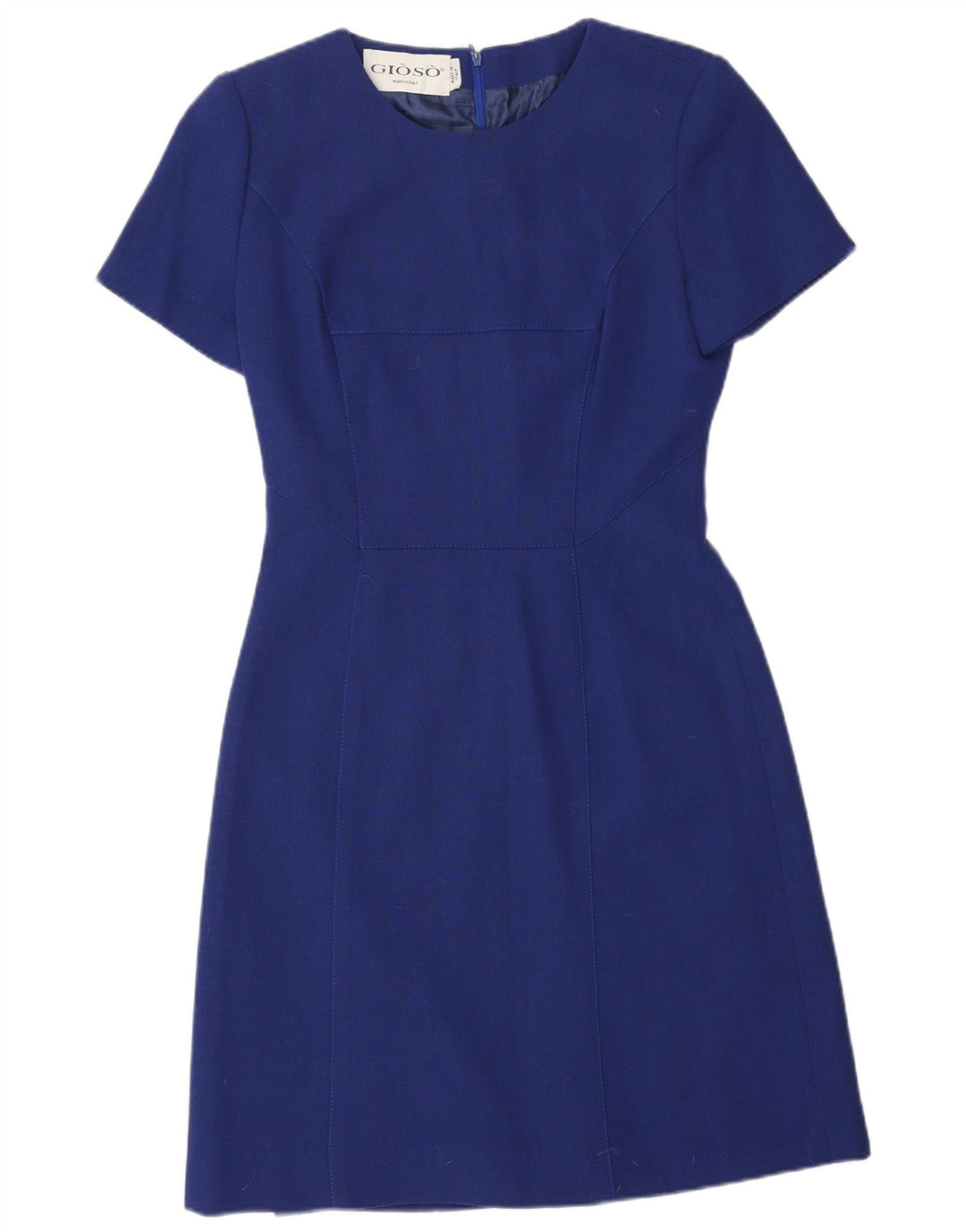 VINTAGE Womens Sheath Dress UK 12 Medium Navy Blue Vintage Vintage and Second-Hand Vintage from Messina Hembry 