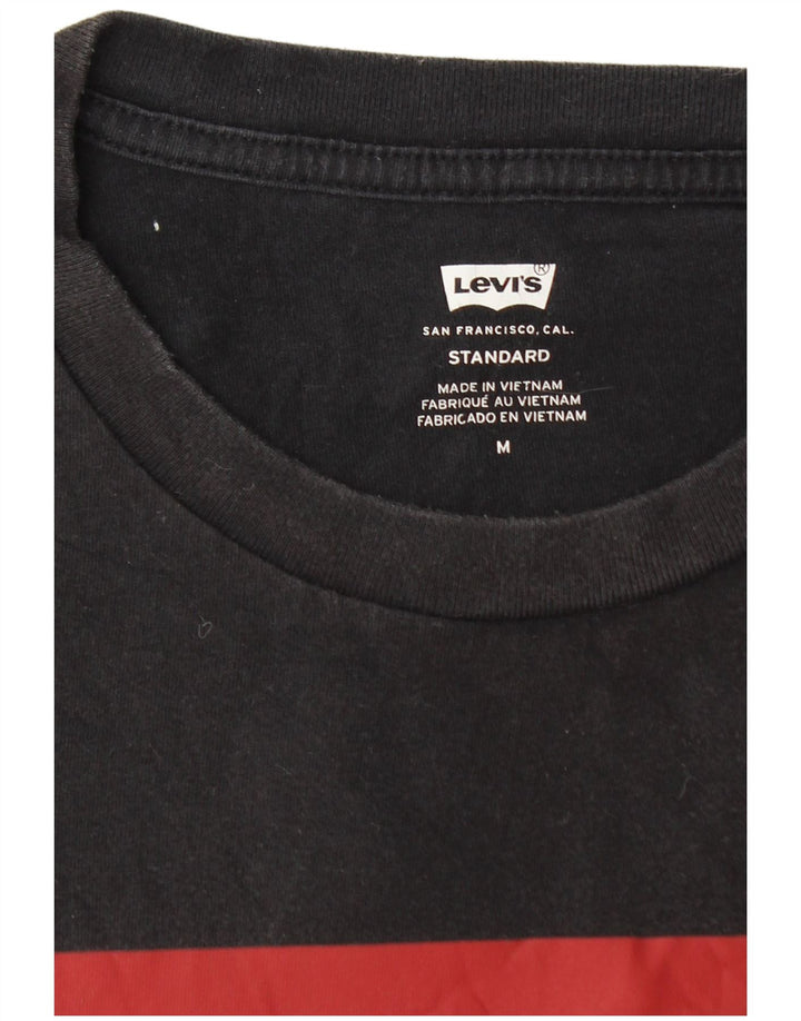 Levi's Damen Standard Graphic T-Shirt Top UK 14 Medium Schwarz