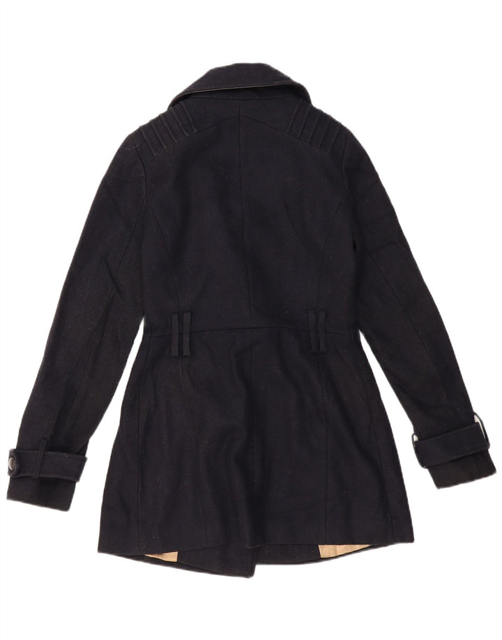 TOPSHOP Damen Pea Coat UK 6 XS Marineblaue Wolle