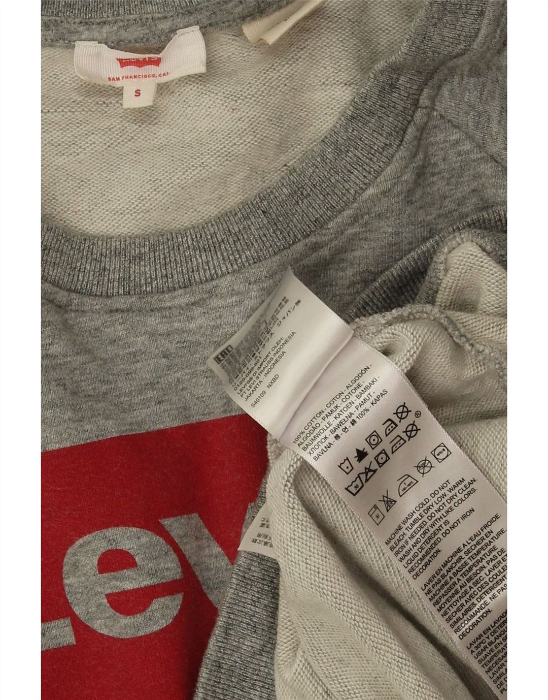 Levi's Damen-Sweatshirt mit Grafik-Übergröße, Gr. 10, Größe S, Grau, Baumwolle