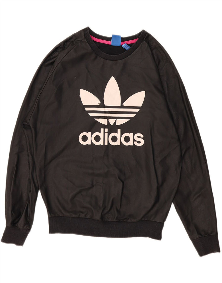 Adidas Damen Graphic Oversized Sweatshirt Pullover UK 8 Small Schwarz
