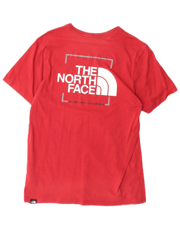 THE NORTH FACE Mens Graphic T-Shirt Top Medium Red Cotton