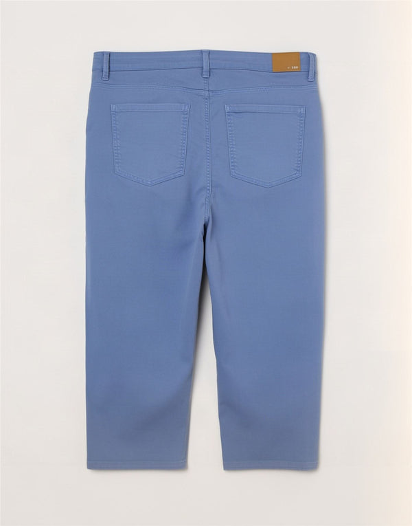 Marks & Spencer Damen-Caprihose mit hoher Taille, UK 22, 3XL, W40, L22, Blau