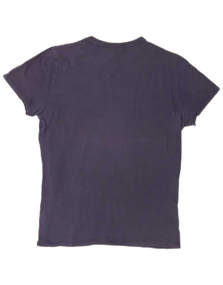 Lacoste Herren-T-Shirt-Oberteil aus Baumwolle in mittlerem Marineblau