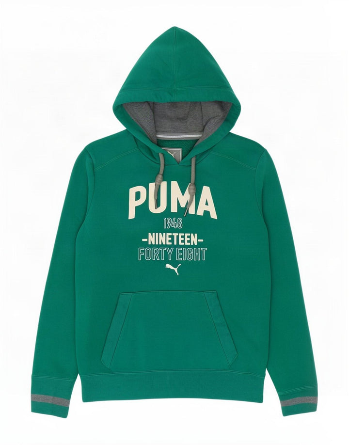 Puma Herren Graphic Hoodie Pullover Kleine grüne Baumwolle