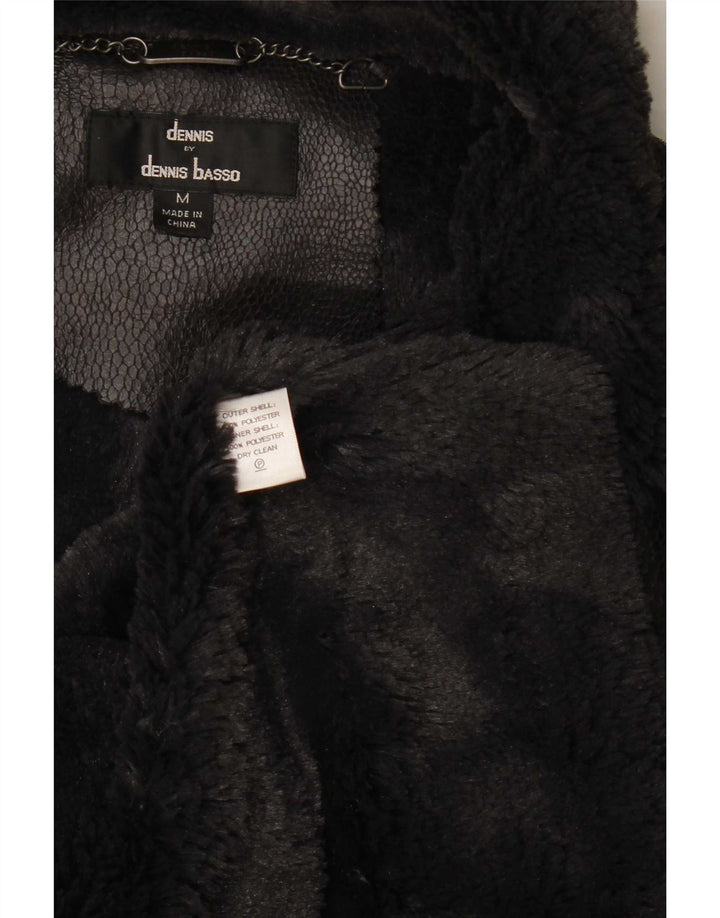 Dennis Basso Damen Sherpa-Jacke aus Kunstleder, UK 14, Mittelschwarz, Polyester