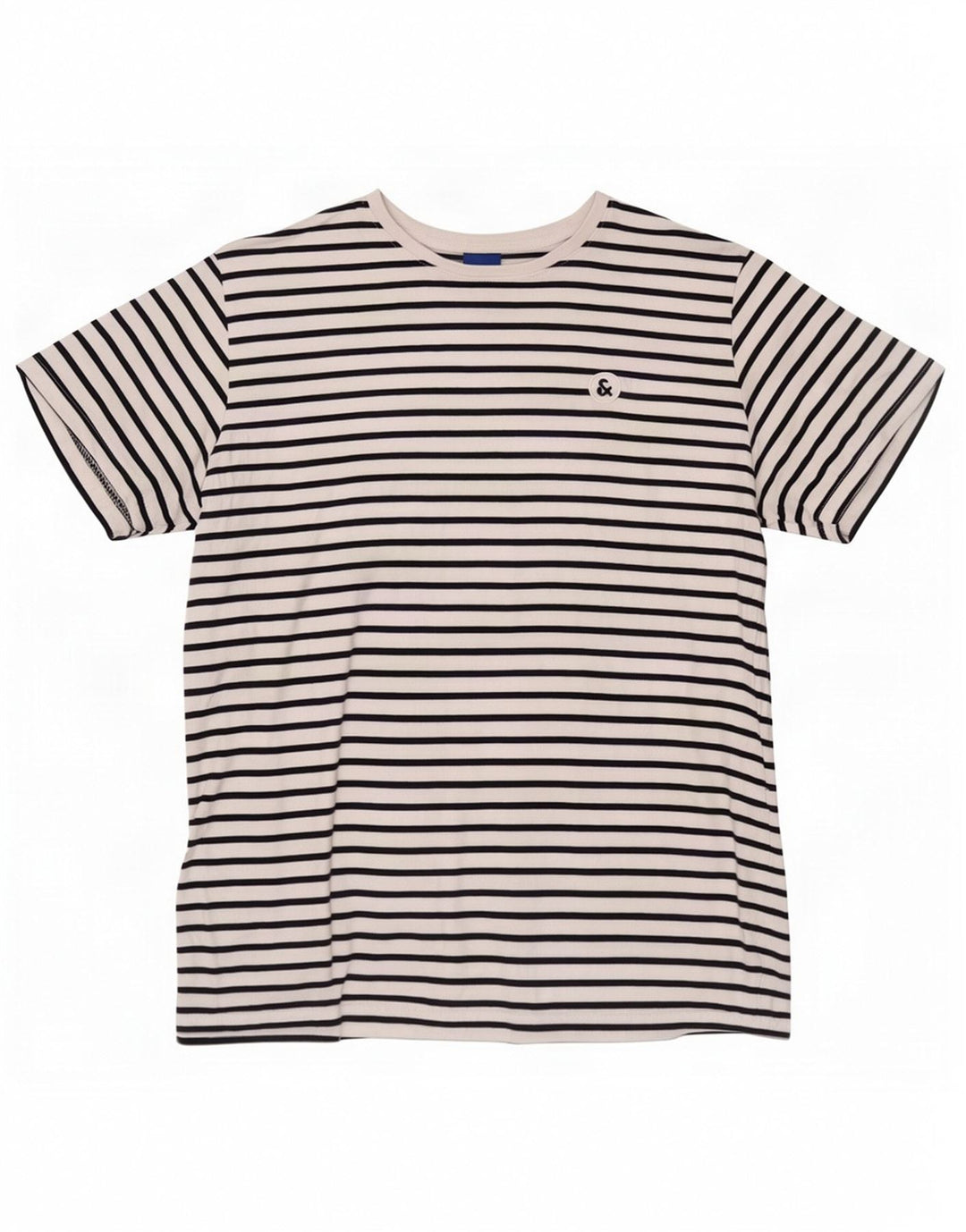 Jack & Jones Herren-T-Shirt-Oberteil, groß, weiß gestreift, Baumwolle