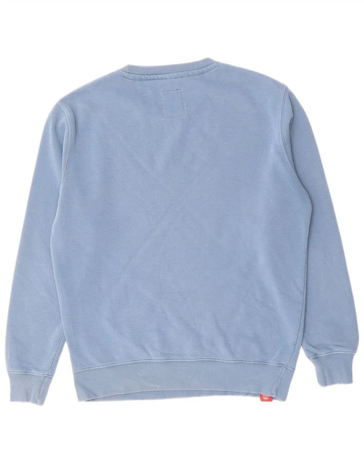 Alpha Industries Herren-Sweatshirt mit Grafik, mittelblaue Baumwolle