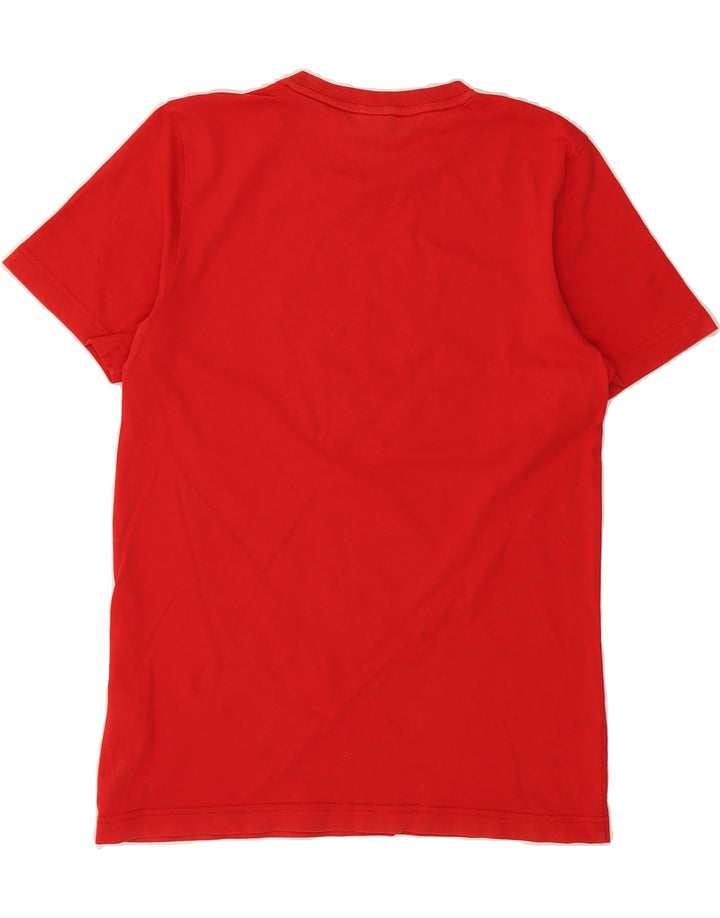 ADIDAS Mens Graphic T-Shirt Top Small Red Cotton Vintage Adidas and Second-Hand Adidas from Messina Hembry 