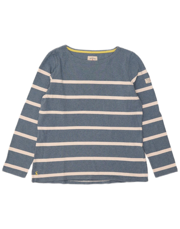 Joules Damen-Top, langärmlig, UK 14, Größe L, blau gestreift, Baumwolle