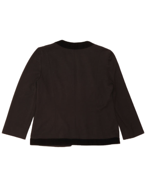 Luisa Spagnoli Damen 3/4-Ärmel-Cardigan-Oberteil IT 46 Large Schwarz