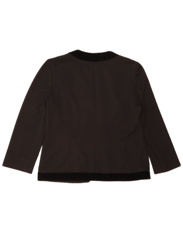 Luisa Spagnoli Damen 3/4-Ärmel-Cardigan-Oberteil IT 46 Large Schwarz