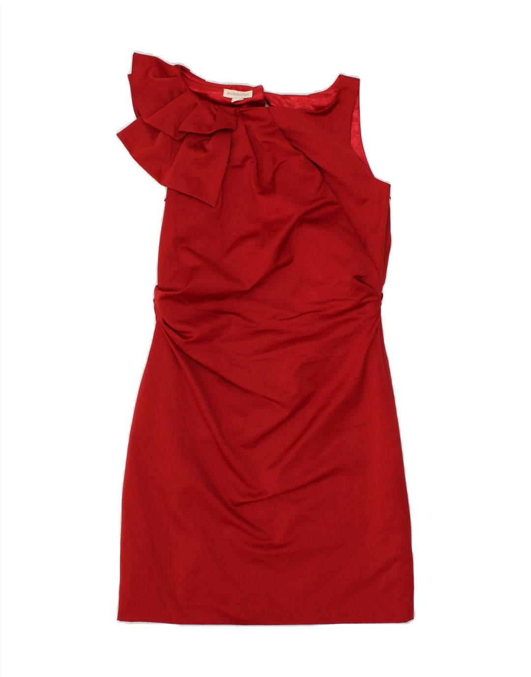 MONSOON Womens Sheath Dress UK 12 Medium Burgundy Polyester Vintage Monsoon and Second-Hand Monsoon from Messina Hembry 