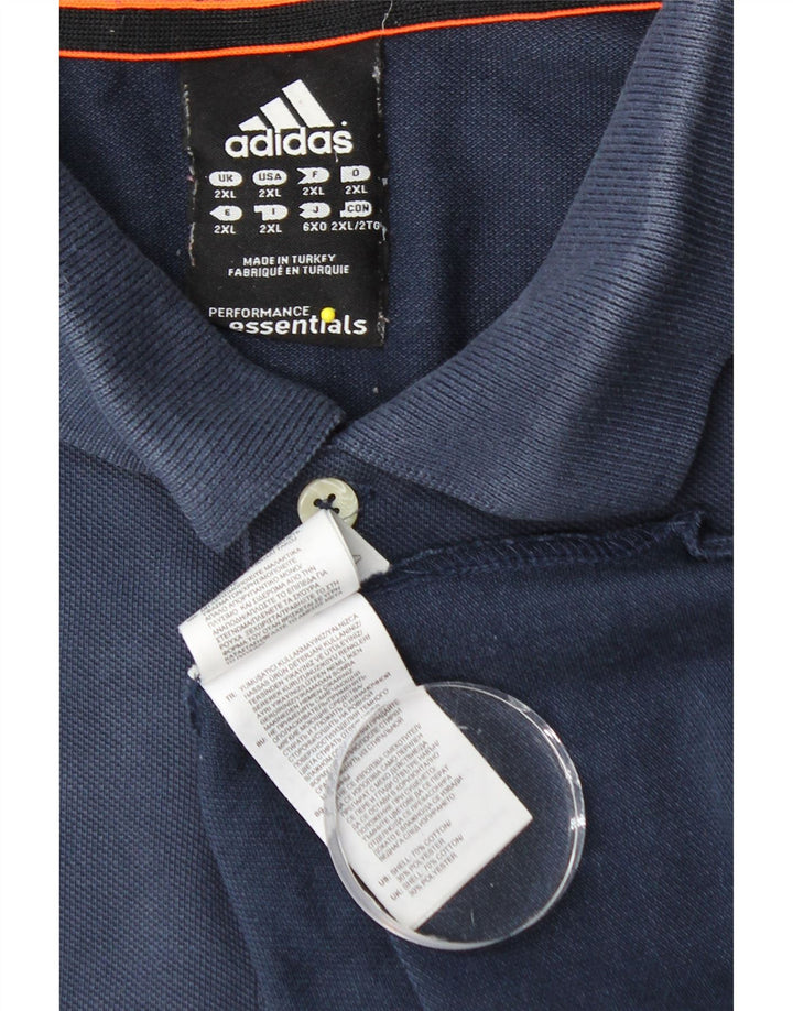 ADIDAS Herren Climalite Poloshirt 2XL Marineblau Baumwolle