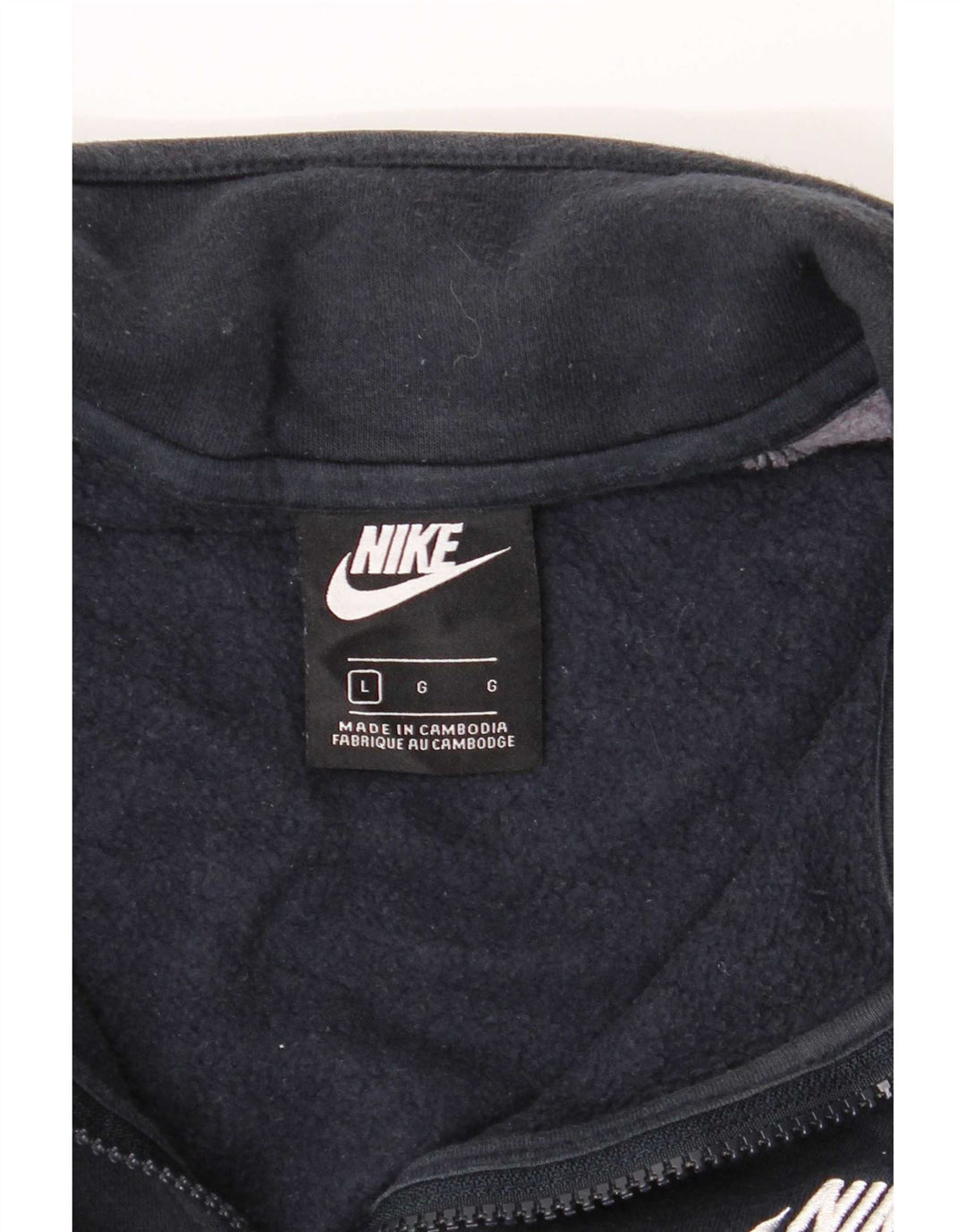 Nike Herren-Trainingsanzugoberteil, große marineblaue Colourblock-Baumwolle