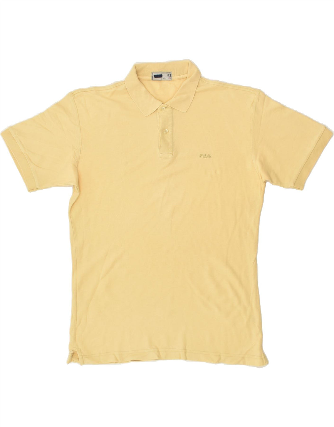 FILA Mens Polo Shirt IT 50 Medium Beige Cotton | Vintage Fila | Thrift | Second-Hand Fila | Used Clothing | Messina Hembry 