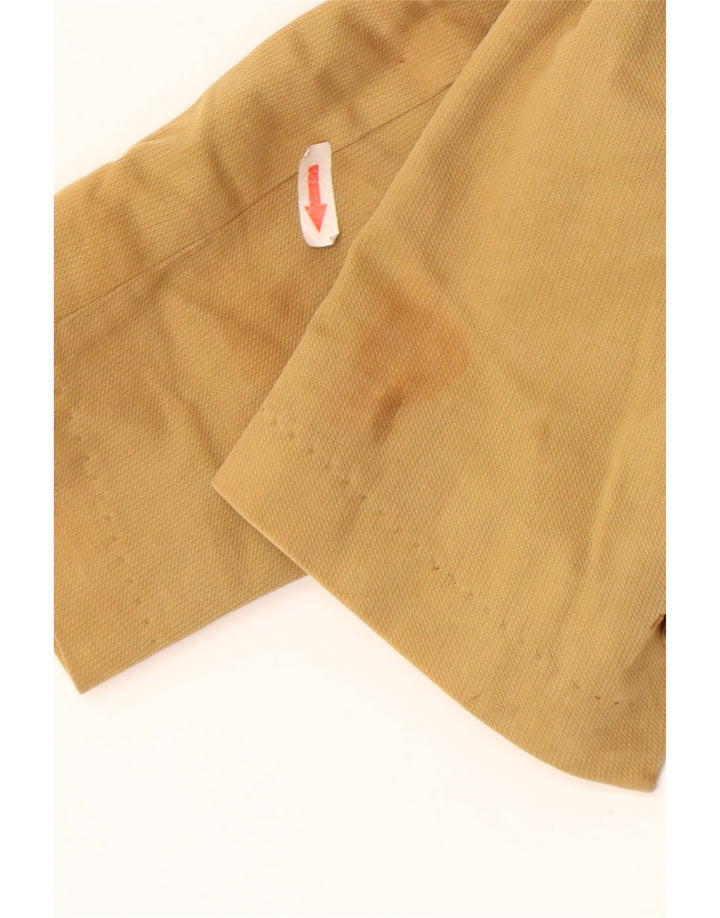 Massimo Dutti Herren-Blazer mit 2 Knöpfen, EU 48, mittlere Khaki-Baumwolle