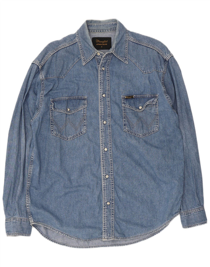 Wrangler Herren-Jeanshemd aus mittelblauer Baumwolle