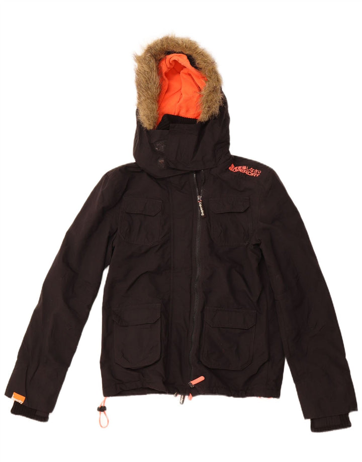 SUPERDRY Damen The Windcheater Windjacke UK 10 Small Schwarz