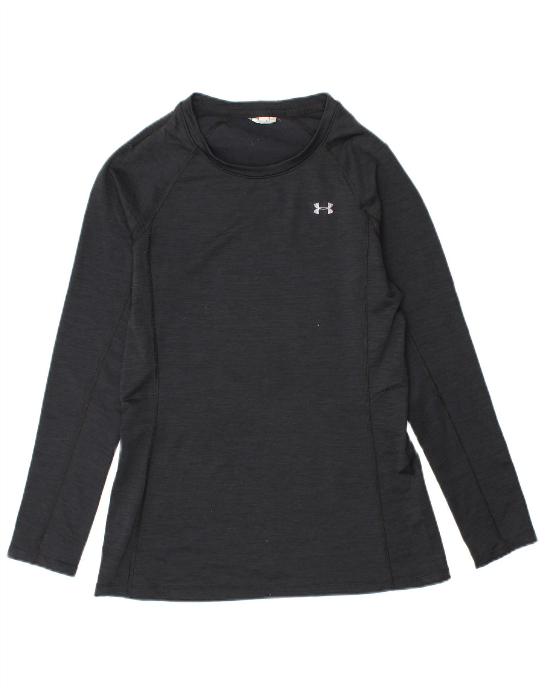 UNDER ARMOUR Damen Top Langarm UK 12 Medium Schwarz