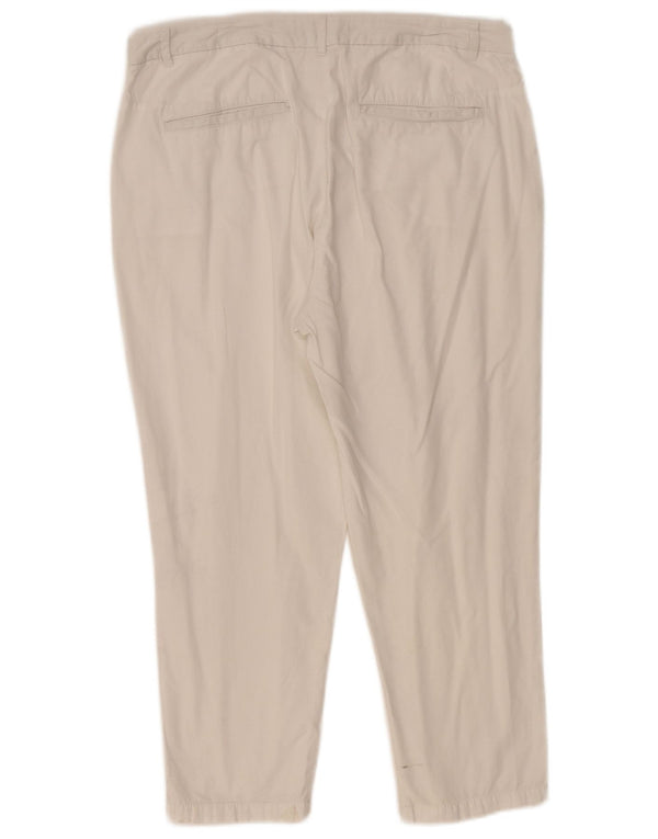 Marks & Spencer Damen-PEGged-Cropped-Hose UK 14 Large W36 L24 Weiß