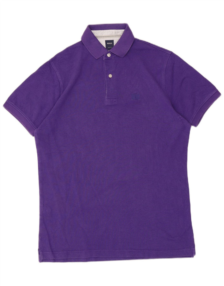 Boggi Herren-Poloshirt aus mittelvioletter Baumwolle