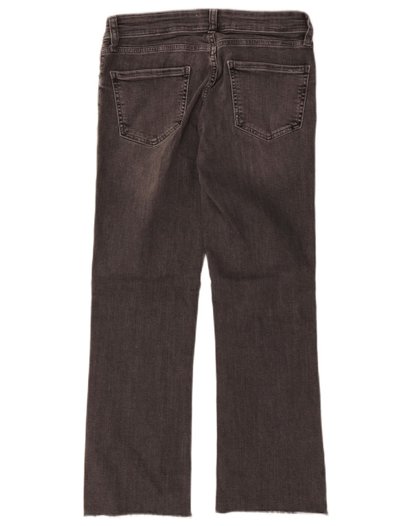 Zara Damen Straight Jeans EU 36 XS W26 L26 Grau