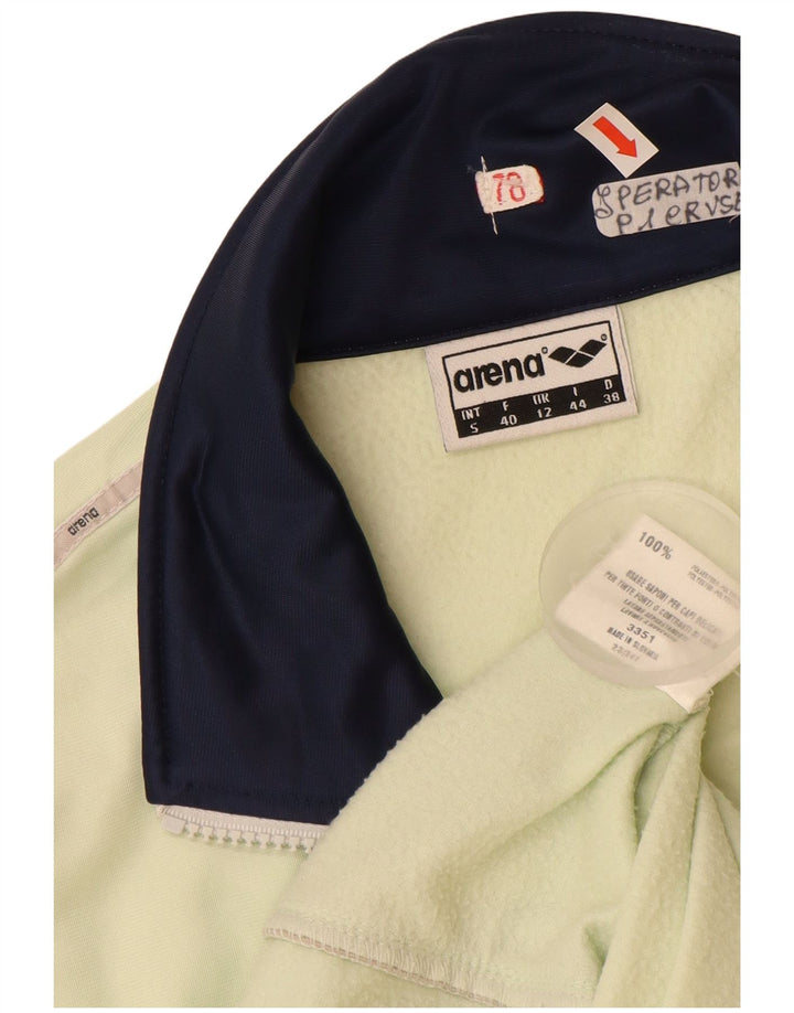 ARENA Damen-Trainingsanzug-Top-Jacke UK 12 Mittelgrünes Polyester