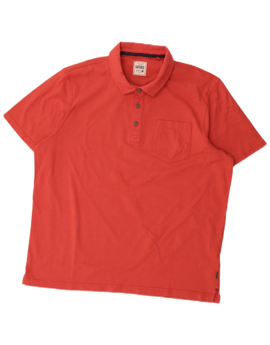 Fat Face Herren Poloshirt 2XL Rot Baumwolle