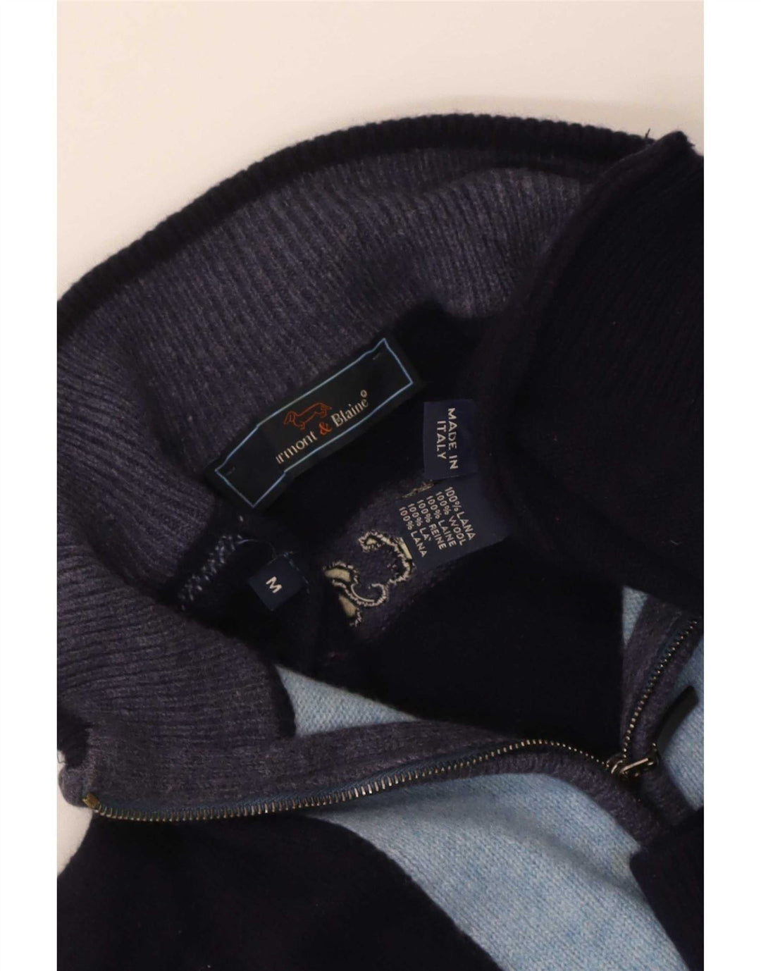 Harmont & Blaine Damen-Pullover mit Reißverschluss am Hals, UK 12, mittleres Marineblau