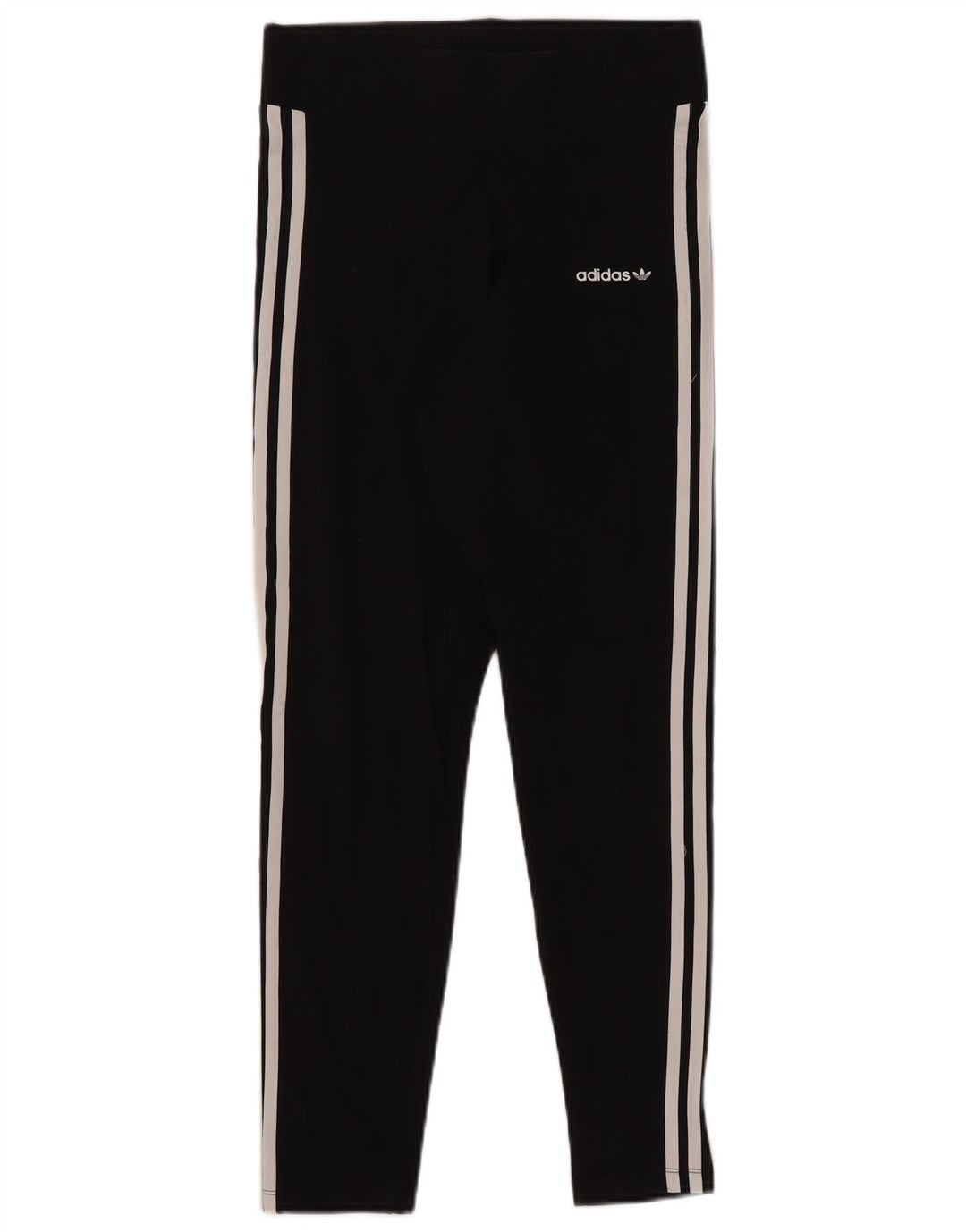 ADIDAS Damen Leggings UK 14 Mittelschwarze Baumwolle