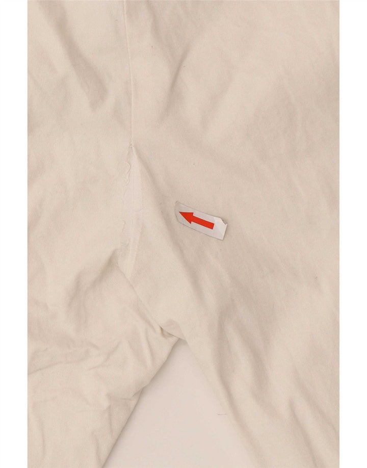Zara Slim Chino-Hose für Damen, Größe M, W32, L30, weiße Baumwolle