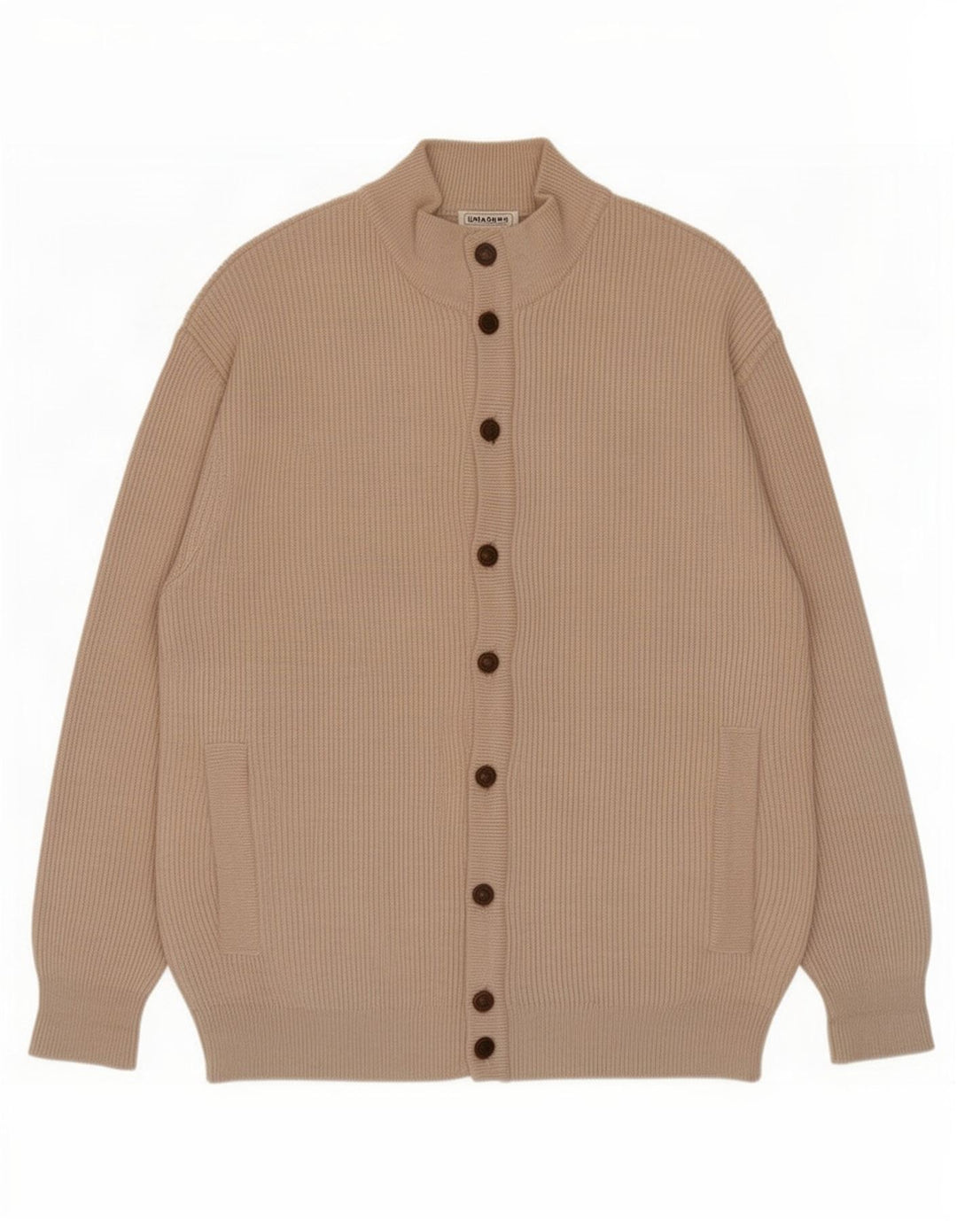 Lana Gatto Herren-Cardigan-Pullover, große beige Wolle