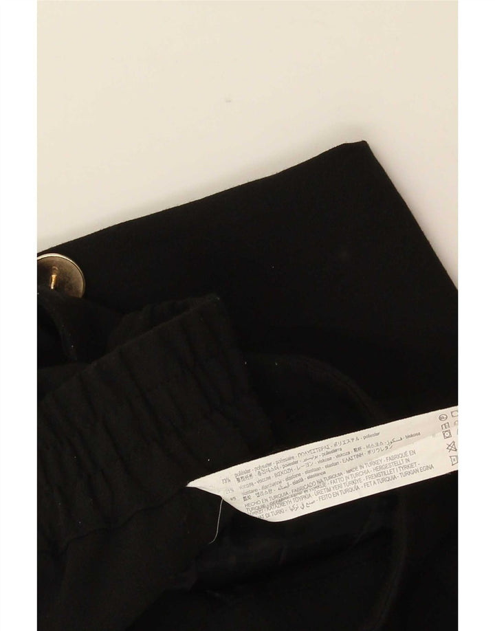 Zara Damen Tapered Chino-Hose, Größe L, W33, L27, Schwarz, Polyester