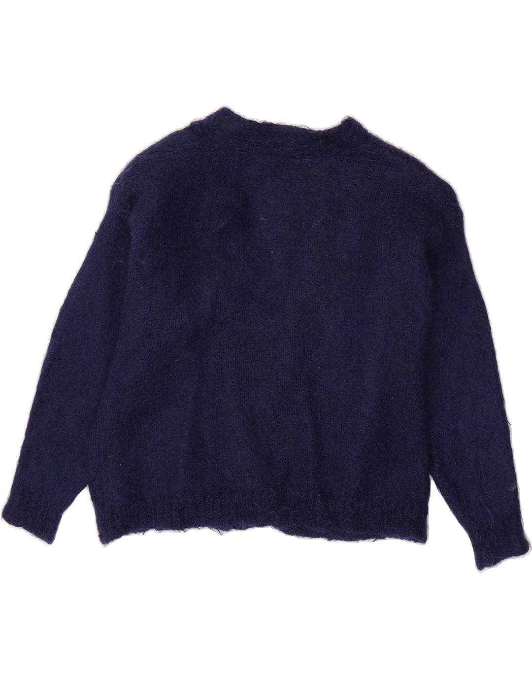 VINTAGE Womens Oversized Cardigan Sweater UK 18 XL Navy Blue Vintage Vintage and Second-Hand Vintage from Messina Hembry 