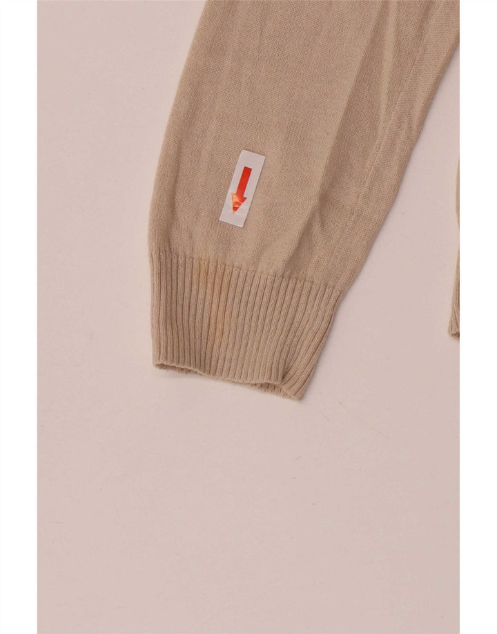 Zara Damen-Cardigan-Pullover UK 12 Mittelbeige Baumwolle