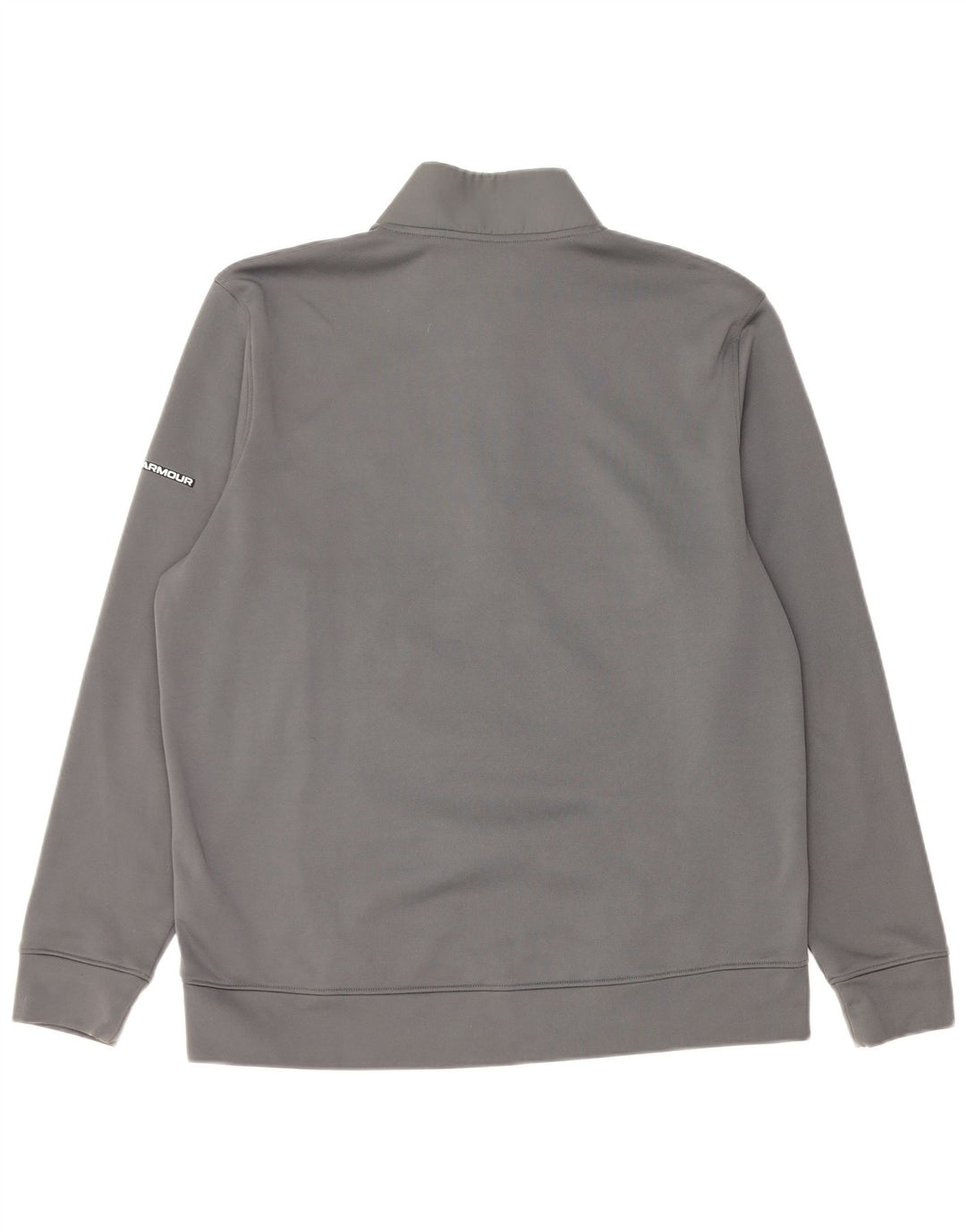 Under Armour Herren-Sweatshirt mit Reißverschluss am Hals, großes graues Polyester