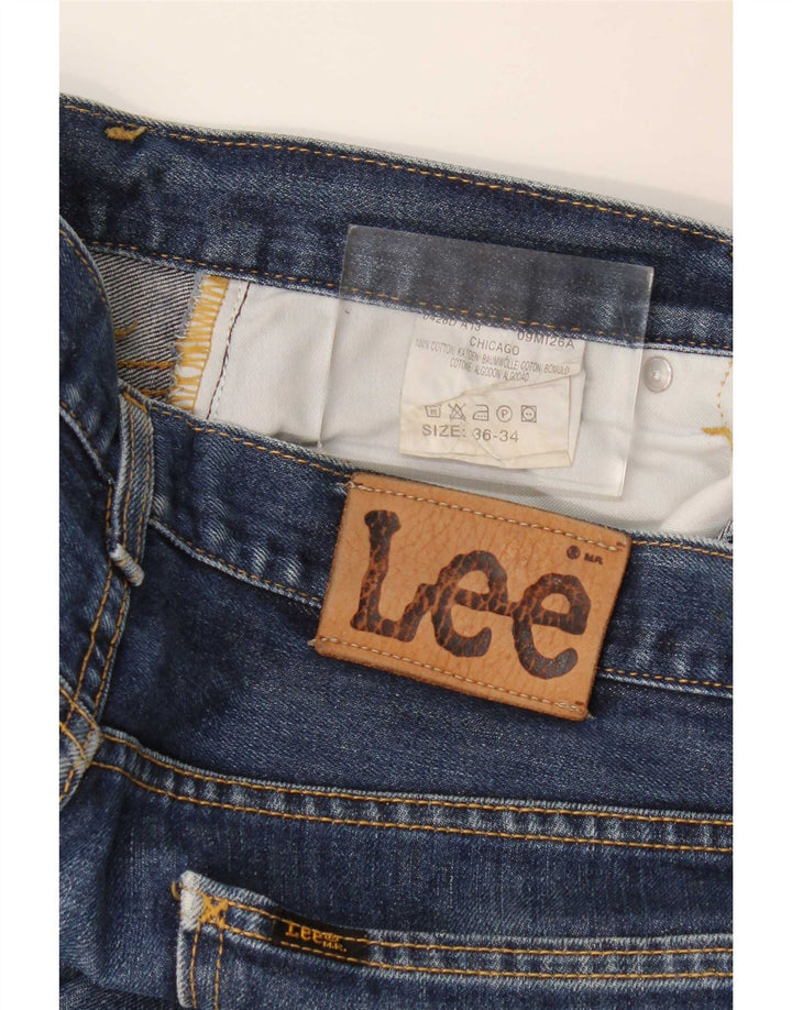 Lee Herren Chicago Straight Jeans W36 L31 Blaue Baumwolle