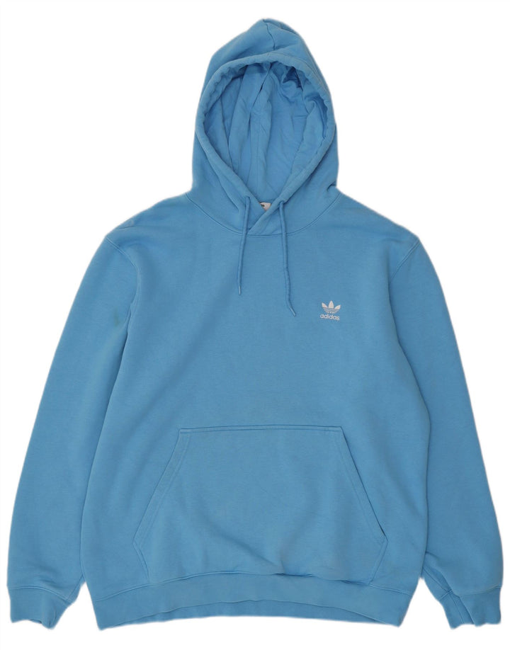 ADIDAS Herren Kapuzenpullover XL Blau Baumwolle