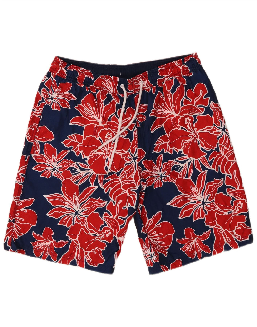 Marks & Spencer Herren-Badeshorts aus Polyester in mittlerem Marineblau mit Blumenmuster