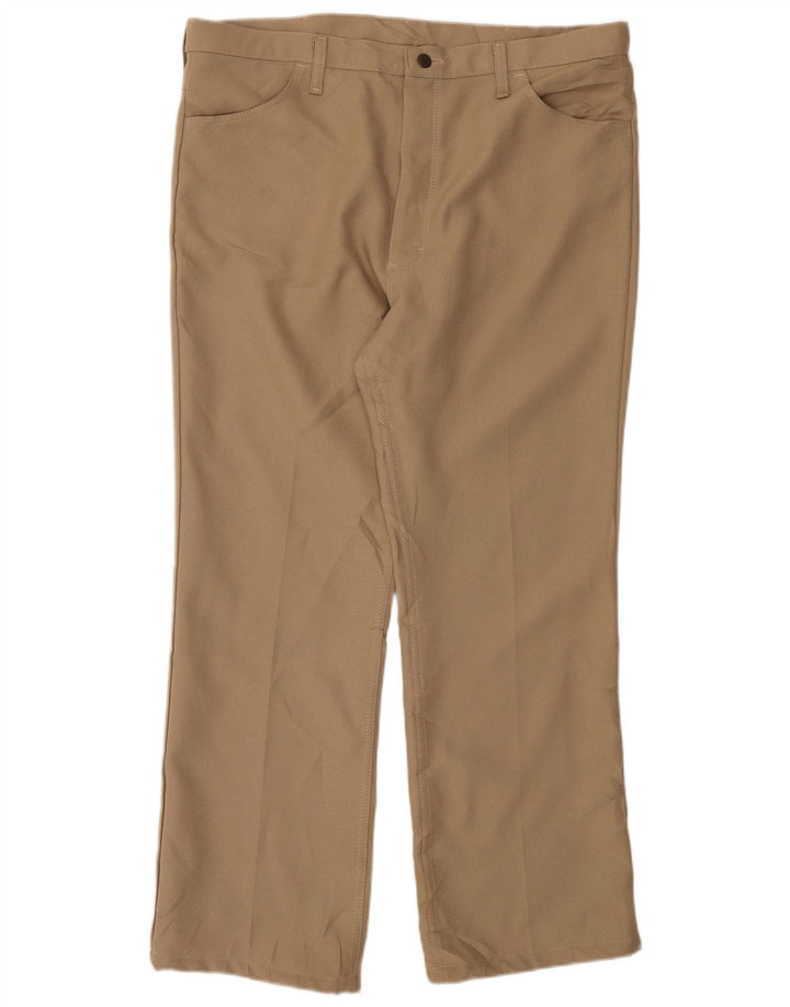 Wrangler Herren gerade Freizeithose W40 L29 Beige Polyester