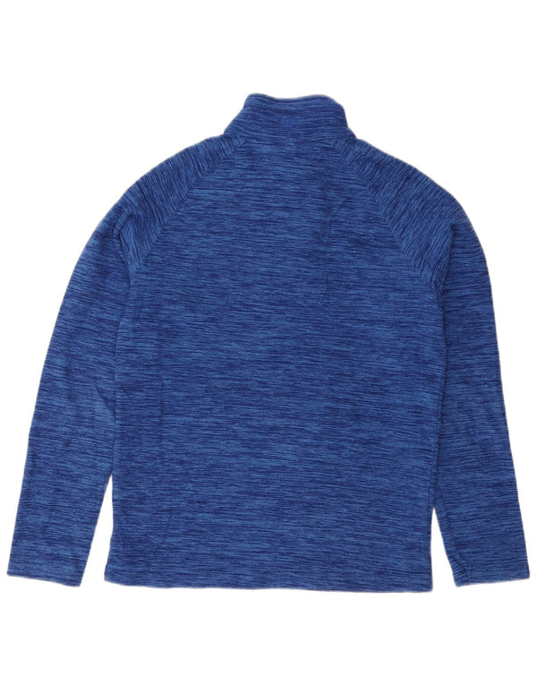 Mountain Warehouse Herren-Fleecepullover mit Reißverschluss am Hals, XS, Marineblau gefleckt
