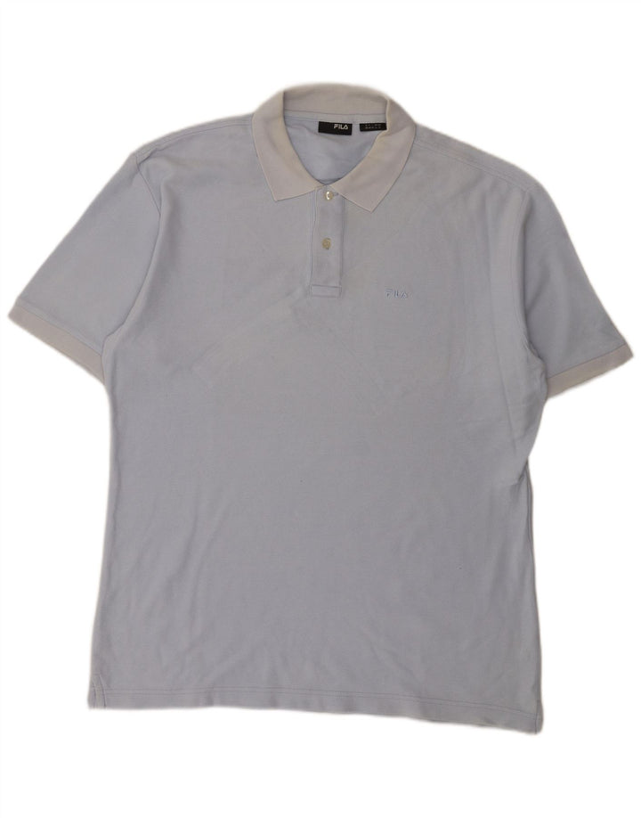 Fila Herren Poloshirt XL Blau Baumwolle
