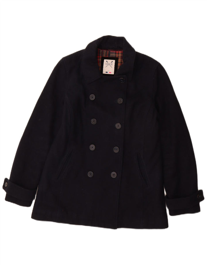 Crew Clothing Damen Pea Coat UK 12 Medium Marineblaue Wolle