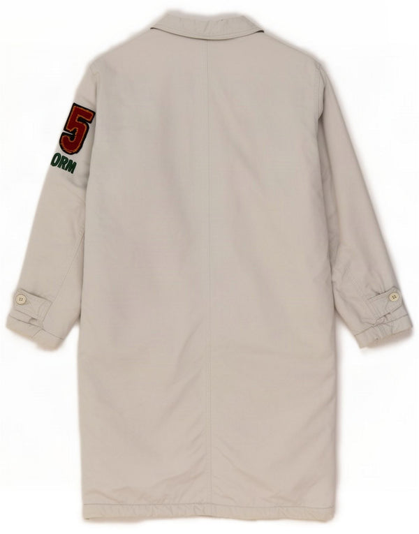 Uniform Damen Grafik gepolsterter Mantel UK 12 Mittelweiße Baumwolle