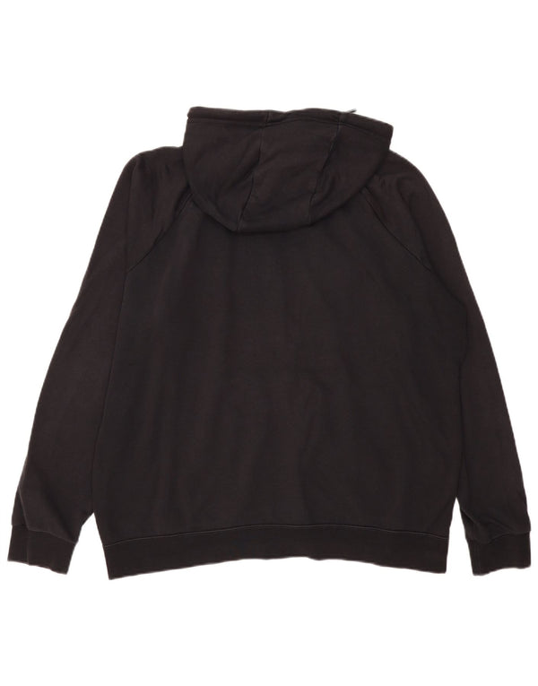 Nike Damen-Pullover mit übergroßem Reißverschluss und Kapuze, UK 18, XL, schwarze Baumwolle
