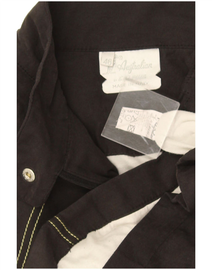 AUSTRALIAN L'ALPINA Herren Bomberjacke IT 46 Small Schwarz Polyester